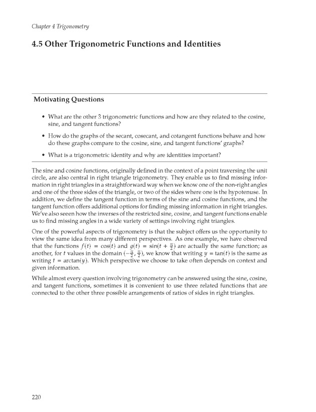 Active Preparation for Calculus - Page 220